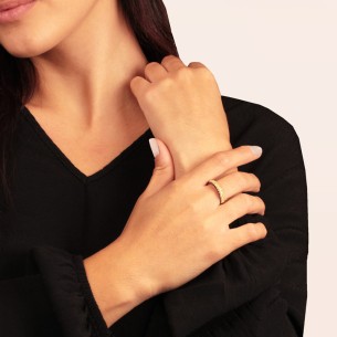 Ασημένιο επίχρυσο δαχτυλίδι Ολόβερο