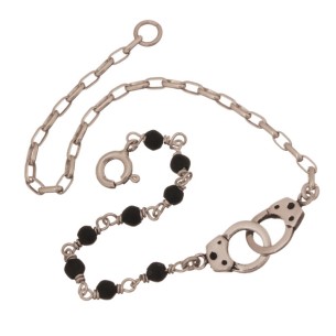 Βραχιόλι ασημένια Αλυσίδα Λάβα Χειροπέδες