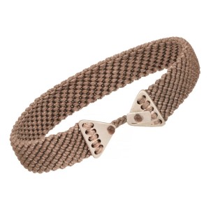 Βραχιόλι κορδόνι ασημένια Τρίγωνα