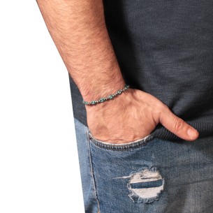 Βραχιόλι κορδόνι ασημένιοι Κύκλοι