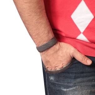 Βραχιόλι κορδόνια ασημένια Τρίγωνα