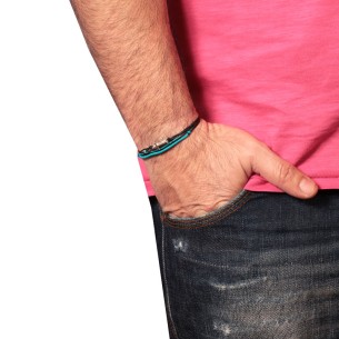 Βραχιόλι κορδόνια ασημένιος Σταυρός