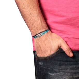 Βραχιόλι κηροκλωστές ασημένιο Ψαροκόκκαλο