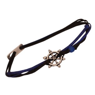 Βραχιόλι κηροκλωστές ασημένιο Πηδάλιο Πλοίου