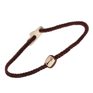 Βραχιόλι κορδόνι ασημένιο Βέλος