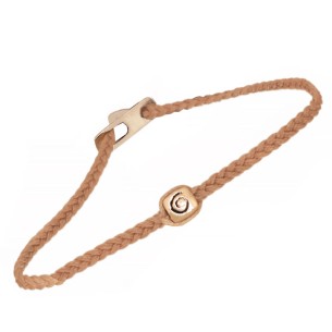 Βραχιόλι κορδόνι ασημένια Σπείρα