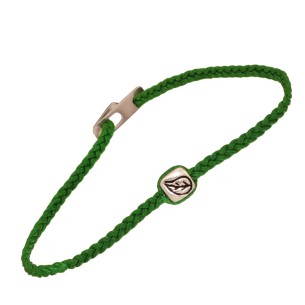 Βραχιόλι κορδόνι ασημένιο Φύλλο