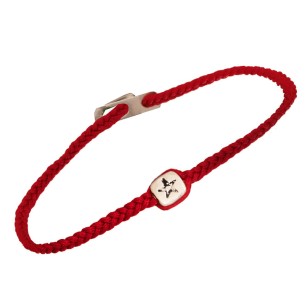 Βραχιόλι κορδόνι ασημένιο Αστέρι