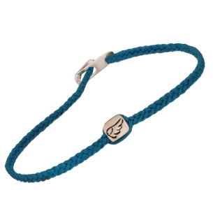 Βραχιόλι κορδόνι ασημένιο Φτερό