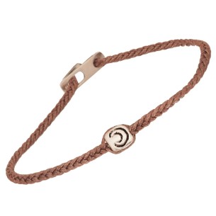 Βραχιόλι κορδόνι ασημένιο Μισοφέγγαρο