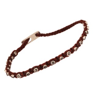 Βραχιόλι κορδόνι ασημένιοι Δίσκοι