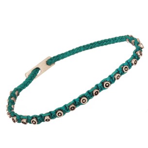 Βραχιόλι κορδόνι ασημένιοι Δίσκοι