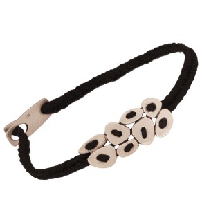 Βραχιόλι κορδόνι ασημένια Σχήματα