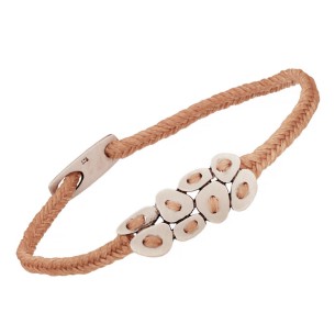 Βραχιόλι κορδόνι ασημένια Σχήματα