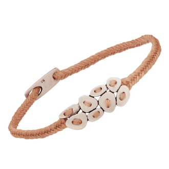 Βραχιόλι κορδόνι ασημένια Σχήματα