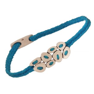 Βραχιόλι κορδόνι ασημένια Σχήματα