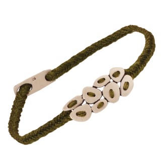 Βραχιόλι κορδόνι ασημένια Σχήματα