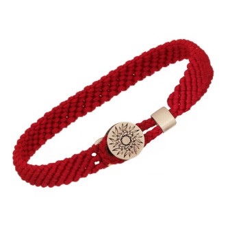 Βραχιόλι κορδόνι ασημένιος Ήλιος