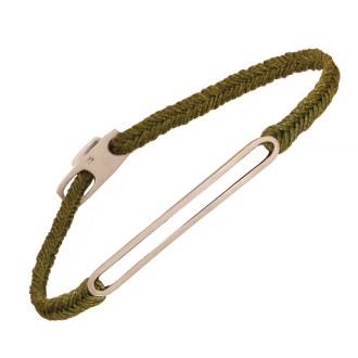 Βραχιόλι κορδόνι ασημένια Ταυτότητα