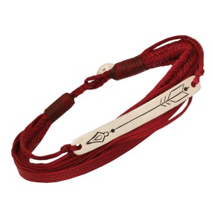 Βραχιόλι κορδόνια ασημένιο Βέλος