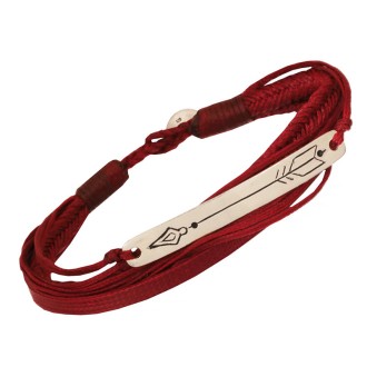 Βραχιόλι κορδόνια ασημένιο Βέλος