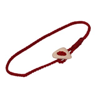 Βραχιόλι κορδόνι ασημένιο Τρίγωνο