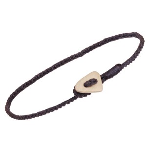 Βραχιόλι κορδόνι ασημένιο Τρίγωνο