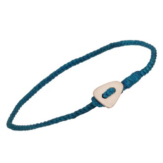 Βραχιόλι κορδόνι ασημένιο Τρίγωνο