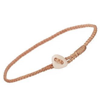 Βραχιόλι κορδόνι ασημένιο Τρίγωνο