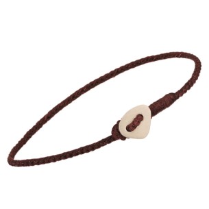 Βραχιόλι κορδόνι ασημένιο Τρίγωνο