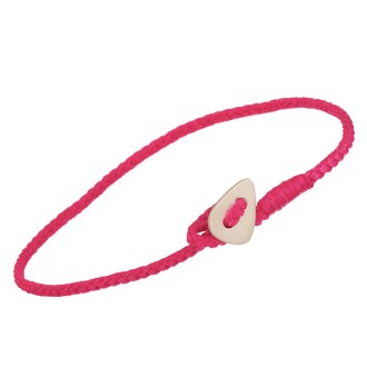 Βραχιόλι κορδόνι ασημένιο Τρίγωνο