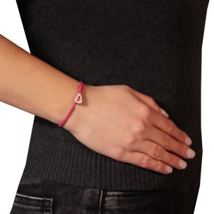 Βραχιόλι κορδόνι ασημένιο Τρίγωνο