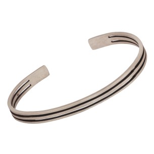 Αντρικό ασημένιο βραχιόλι Βέργα Χειροπέδα