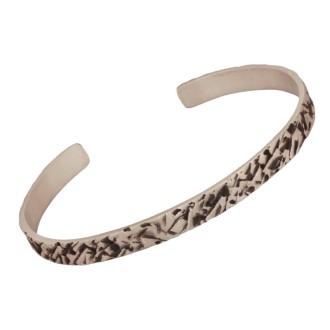 Αντρικό ασημένιο βραχιόλι Βέργα Χειροπέδα