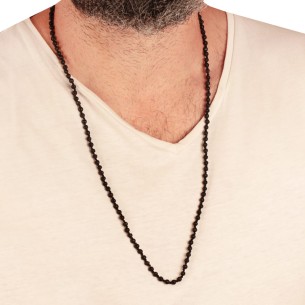 Κολιέ κορδόνι πέτρες Λάβα