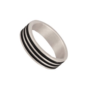 Ασημένιο επιπλατινωμένο δαχτυλίδι Βέρα Κύκλοι