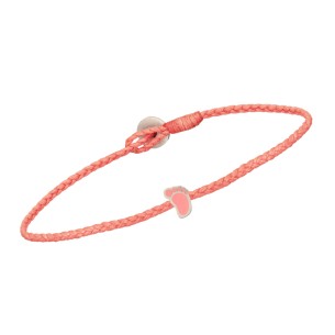 Βραχιόλι κορδόνι ασημένια παιδική Πατούσα