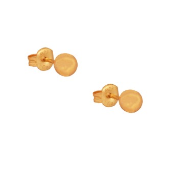 Ασημένια επίχρυσα σκουλαρίκια Μπίλιες