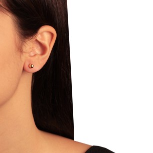 Ασημένια επίχρυσα σκουλαρίκια Μπίλιες