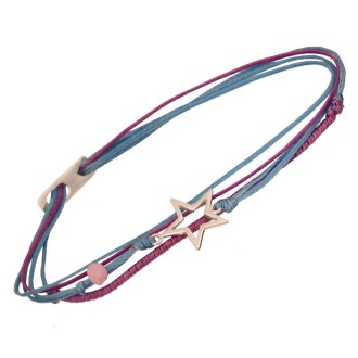 Βραχιόλι κορδόνια ασημένιο Αστέρι