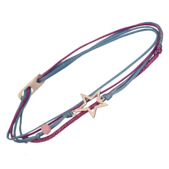 Βραχιόλι κορδόνια ασημένιο Αστέρι