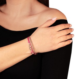 Βραχιόλι κορδόνια ασημένια Φτερά Αγγέλου