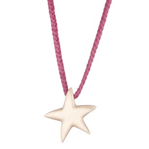 Κολιέ κορδόνι ασημένιο Αστέρι