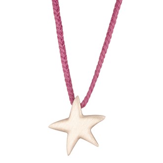 Κολιέ κορδόνι ασημένιο Αστέρι