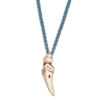 Κολιέ κορδόνι ασημένιο Καράβι