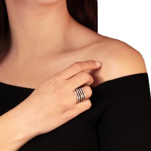 Ασημένιο δαχτυλίδι Βέρα Γραμμές