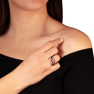 Ασημένιο δαχτυλίδι Κύκλοι