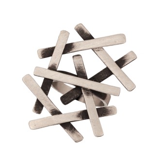 Ασημένιο δαχτυλίδι Γραμμές