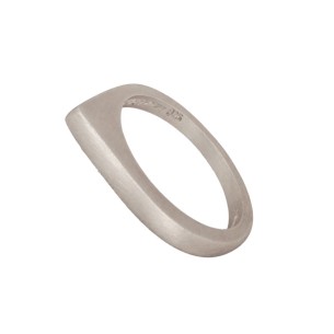 Ασημένιο επιπλατινωμένο δαχτυλίδι Βέρα Γωνία