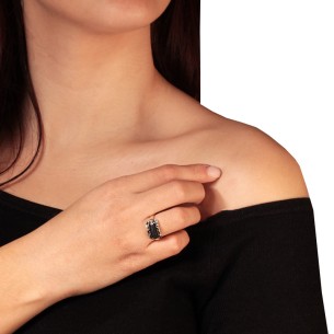 Ασημένιο δαχτυλίδι Παραλληλόγραμμο